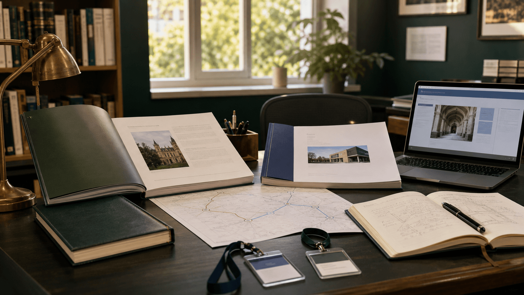 Joint doctoral planning materials connecting two research institutions.