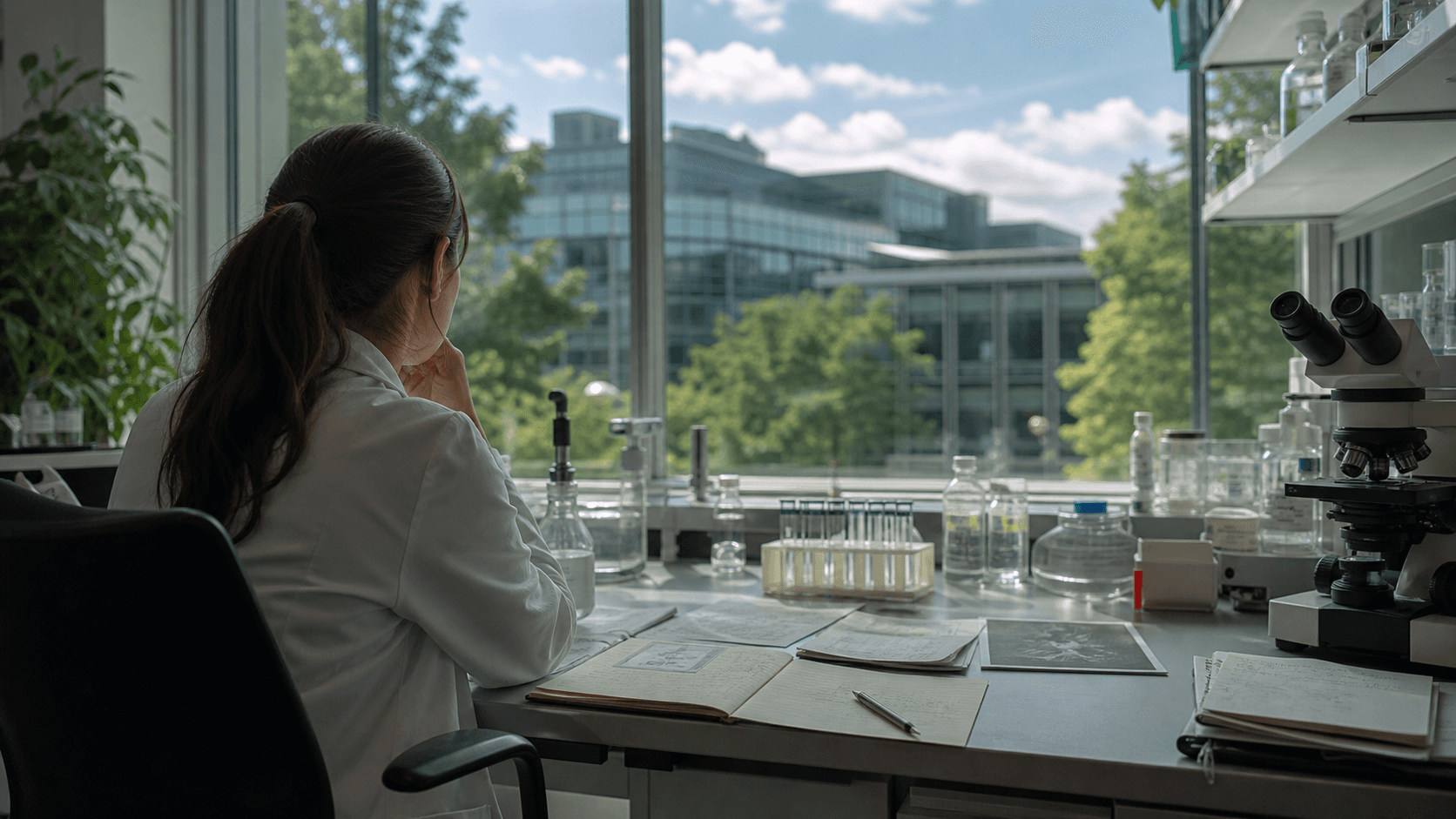 Research institute laboratory and doctoral opportunity research materials.